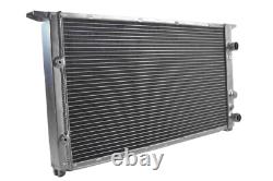 2-Row Aluminum Racing Radiator for 1994–1998 Volkswagen VW Golf GTI VR6 Mk3 V6+ Fans