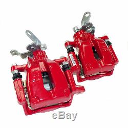 2x Rear Caliper Red Vw Golf 5 6 Gti Scirocco R Audi A4 8p S3 Rs3 Tt 8j