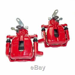 2x Rear Caliper Red Vw Golf 5 6 Gti Scirocco R Audi A4 8p S3 Rs3 Tt 8j