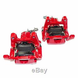 2x Rear Caliper Red Vw Golf 5 6 Gti Scirocco R Audi A4 8p S3 Rs3 Tt 8j