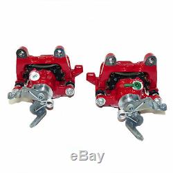 2x Rear Caliper Red Vw Golf 5 6 Gti Scirocco R Audi A4 8p S3 Rs3 Tt 8j