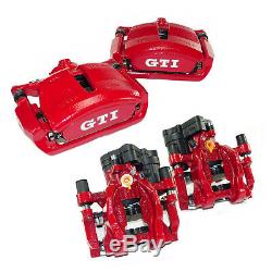 Brakes Front Rear Vw Golf Gti 7 VII Performance Brake Calipers Red