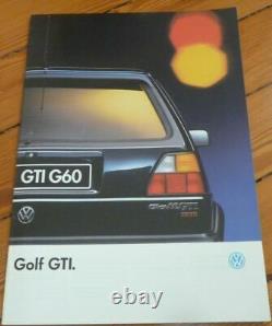 Brochure 1990 Vw Golf Gti G60 16s Edition One Prospekt Dépliant Prospectus