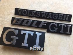 Complete badge set Mk1 Golf GTI Tintop Cabriolet NEW OEM NOS
