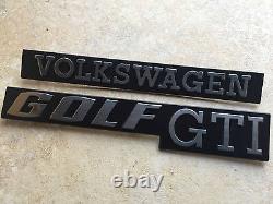 Complete badge set Mk1 Golf GTI Tintop Cabriolet NEW OEM NOS