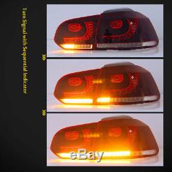 E-mark For 2010-2014 Volkswagen Golf Mk6 6 Gti R Rear Light Pair Of Lamps