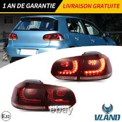 E32 LED Rear Lights for 2008-2013 Volkswagen VW GOLF 6 MK6 VI GTI GTD R TSI 2X