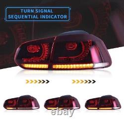 E32 LED Rear Lights for 2008-2013 Volkswagen VW GOLF 6 MK6 VI GTI GTD R TSI 2X