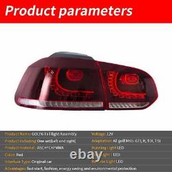 E32 LED Rear Lights for 2008-2013 Volkswagen VW GOLF 6 MK6 VI GTI GTD R TSI 2X