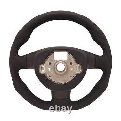 Flat Sport Steering Wheel VW Golf V 5 GTI Perforated Leather Black Stitching