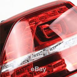 For 13-17 Volkswagen Golf VII Gti Gtd R Tail Dark Red Led Dynamic