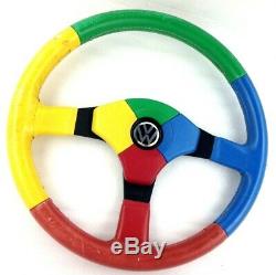 Genuine Leather Steering Momo Benetton, Harlequin Vw Polo Gti Golf Etc 7d