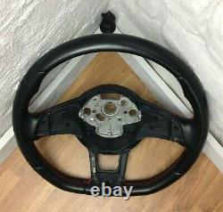 Genuine Vw Golf Gti Mk7 Black Leather, Low Low Red Couture Direction Wheel E1