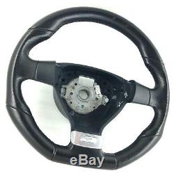 Genuine Vw Golf R32 Black Leather Steering Wheel Passat Polo Etc. Gti 3e