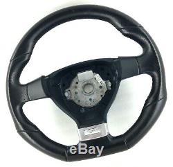 Genuine Vw Golf R32 Black Leather Steering Wheel Passat Polo Etc. Gti 3e