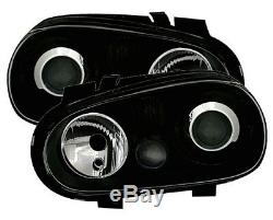 Headlights Front Lights Vw Volkswagen Golf 4 Gti Sdi Tdi 90 Smooth Ice Black Look R32