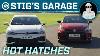 Hot Hatches Vw Golf Gti Clubsport Vs Toyota Gr Yaris Stig S Garage Ft Becky Evans