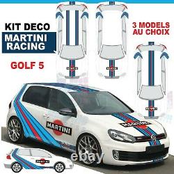 Kit Martini Racing Golf 5 Mk5 Gti Stickers Sticker Autocollant Volkswagen