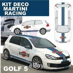 Kit Martini Racing Volkswagen Golf 5 Sticker Decal Stickers Racing Gti Mk5