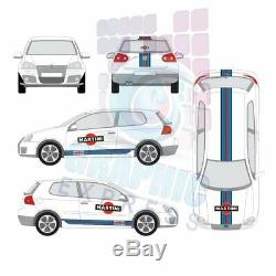 Kit Martini Racing Volkswagen Golf 5 Sticker Decal Stickers Racing Gti Mk5