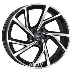 Mak Kassel Wheels Rims for Volkswagen Golf VIII Gti 8x18 5x112 Black Mirr Z6y