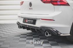 Maxton Complete Rear Diffuser V. 2 Volkswagen Golf GTI Mk8 Gloss Black
