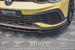 Maxton Front Bumper Lip V. 2 Textured for Volkswagen Golf 8 GTI Clubsport
