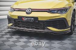 Maxton Front Bumper Lip V. 3 Volkswagen Golf 8 GTI Clubsport Carbon Look