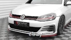 Maxton Side Front Bumper Lips for Volkswagen Golf GTI Mk7 Facelift