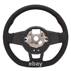 Multifunctional Sport Steering Wheel for VW Golf 7 VII GTI R Black Red Stitching