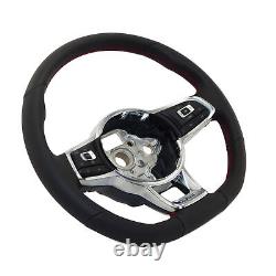 Multifunctional Sport Steering Wheel with Paddles VW Golf 7 VII GTI R Black Red