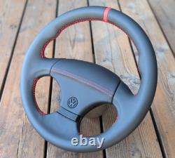 New LEATHER Steering Wheel for VW Volkswagen Golf MK2 MK3 GTI VR6 Vento Corrado