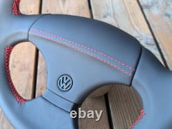 New LEATHER Steering Wheel for VW Volkswagen Golf MK2 MK3 GTI VR6 Vento Corrado