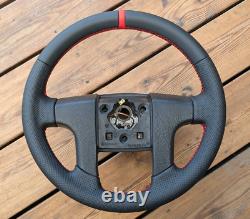 New Leather Steering Wheel VW Volkswagen Golf MK3 MK2 II III VR6 GTI Red Stripe