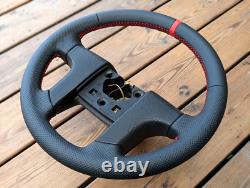 New Leather Steering Wheel VW Volkswagen Golf MK3 MK2 II III VR6 GTI Red Stripe