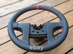 New Leather Steering Wheel VW Volkswagen Golf MK3 MK2 II III VR6 GTI Red Stripe