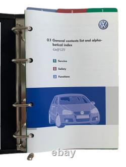 New Volkswagen Golf MK5 GTI Owner’s Manual (English)