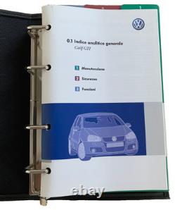 New Volkswagen Golf MK5 GTI owner’s manual (Italian)
