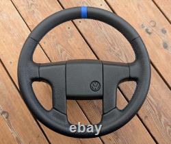New leather steering wheel for VW Volkswagen MK2 Golf II 2 GTI blue dot OEM