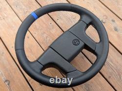 New leather steering wheel for VW Volkswagen MK2 Golf II 2 GTI blue dot OEM