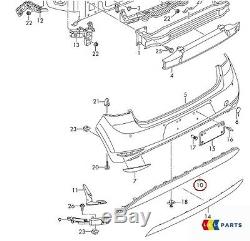 Nine D'origine Vw Golf Gti 13-17 Rear Bumper Diffuser Black With Hole