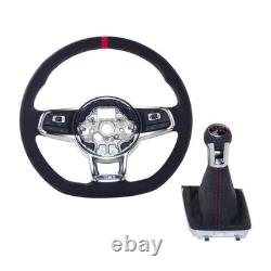 Original VW Golf 7 GTI R Clubsport R-Line Alcantara Sport Steering Wheel Shift Knob