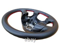 Red Leather Steering Wheel Vw Volkswagen Golf Gti Mk3 3 Polo Passat B4 New Sport