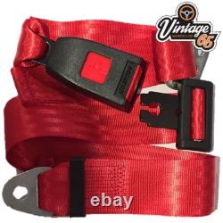 Red Seat Belt Kit Volkswagen Golf Mk1 & GTI Front Rear Auto