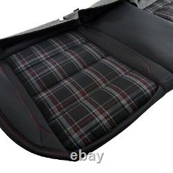 Seat Cover Back Fabric Vw Golf 6 VI Gti Bench Black Red Tiles