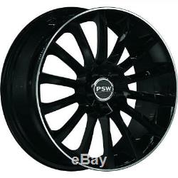 Set Alloy Wheels Black Polished Diamond Volkswagen Golf 5 6 7 New Gti Tdi Gtd