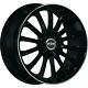 Set Alloy Wheels Black Polished Diamond Volkswagen Golf 5 6 7 New Gti Tdi Gtd