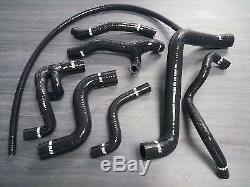 Silicone Hoses Reinforced For Volkswagen Golf 3 Gti 16v (black)