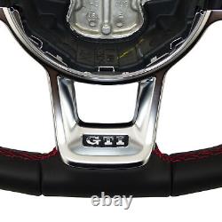 Sport Multifunctional Steering Wheel VW Golf 7 VII Gti R Black Red