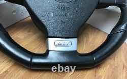 True Vw Mk5 Golf Gti Leather Black Flat Low Mfsw Direction Wheel Dsg. 17b